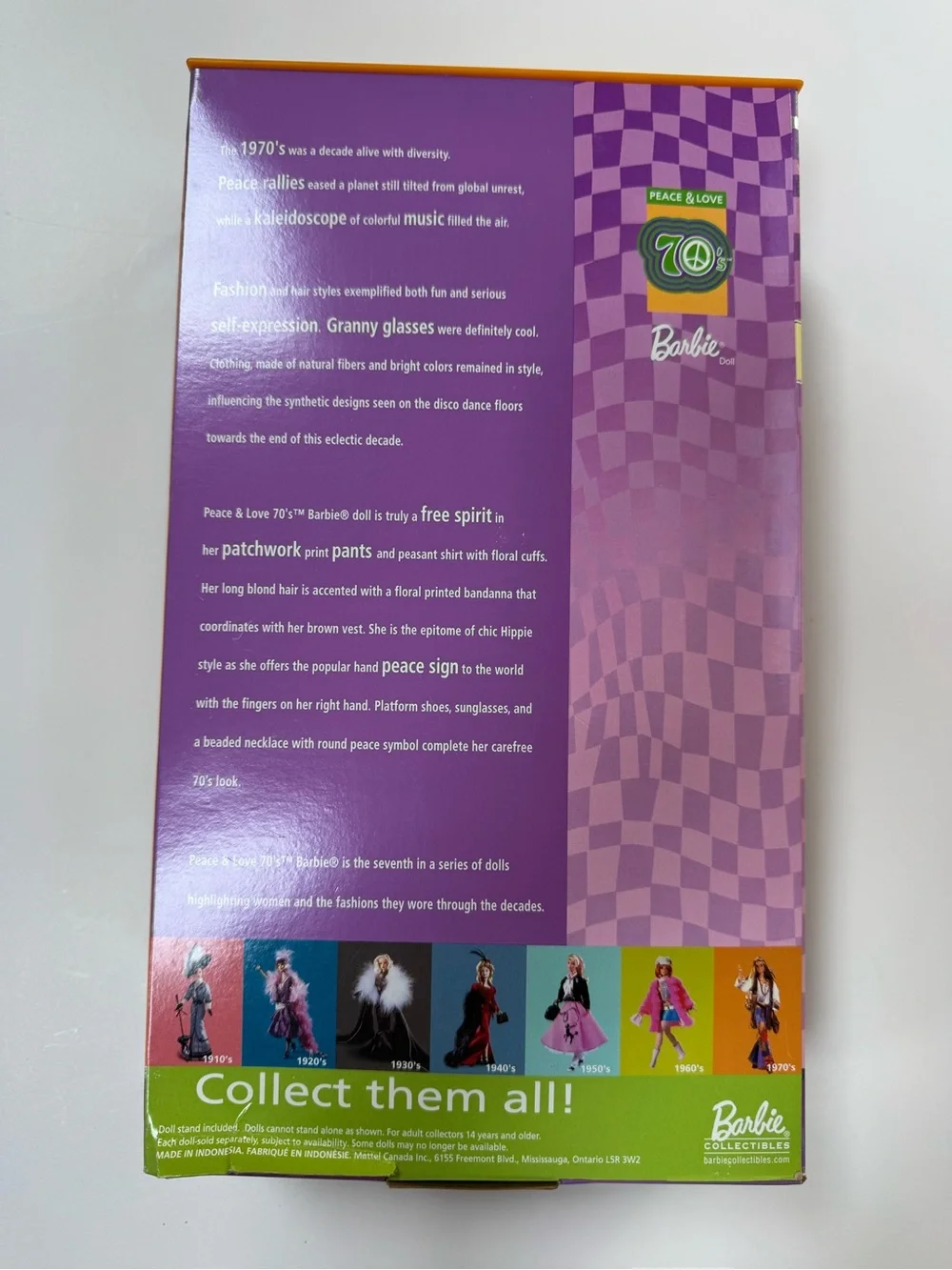 2000 NRFB Peace & Love 70s Barbie Great Fashions- Great Fashions Collection